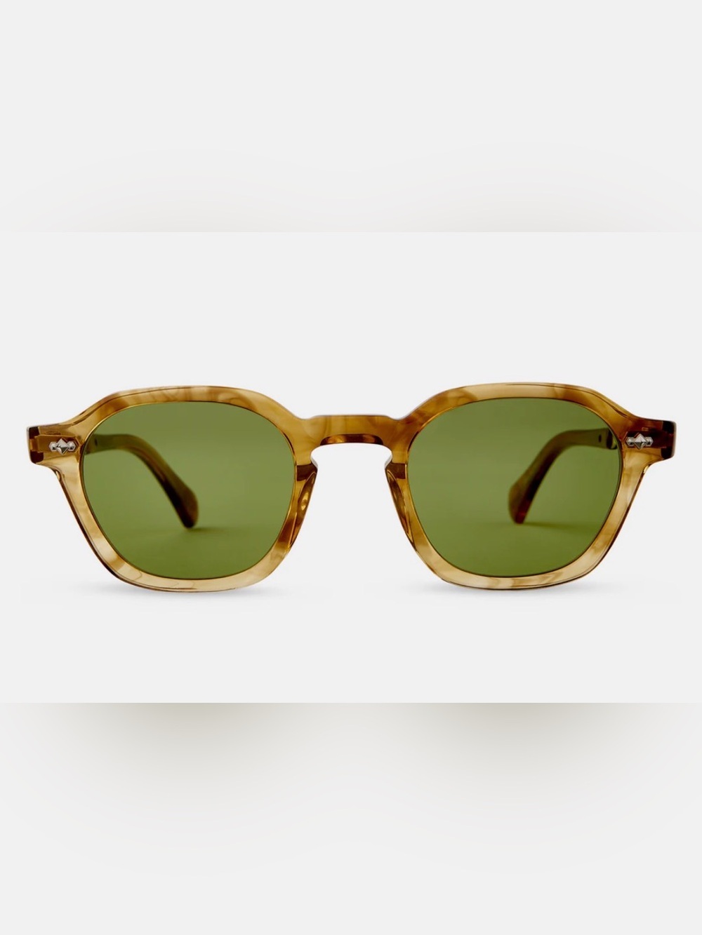 Mr Leight Rell Sunglasses - Tortoiseshell with Green Lenses